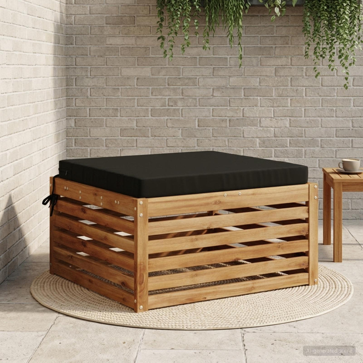 1 darabos ülőpárna SOEST 100% poliészter Fekete 80 x 80 x 7 cm