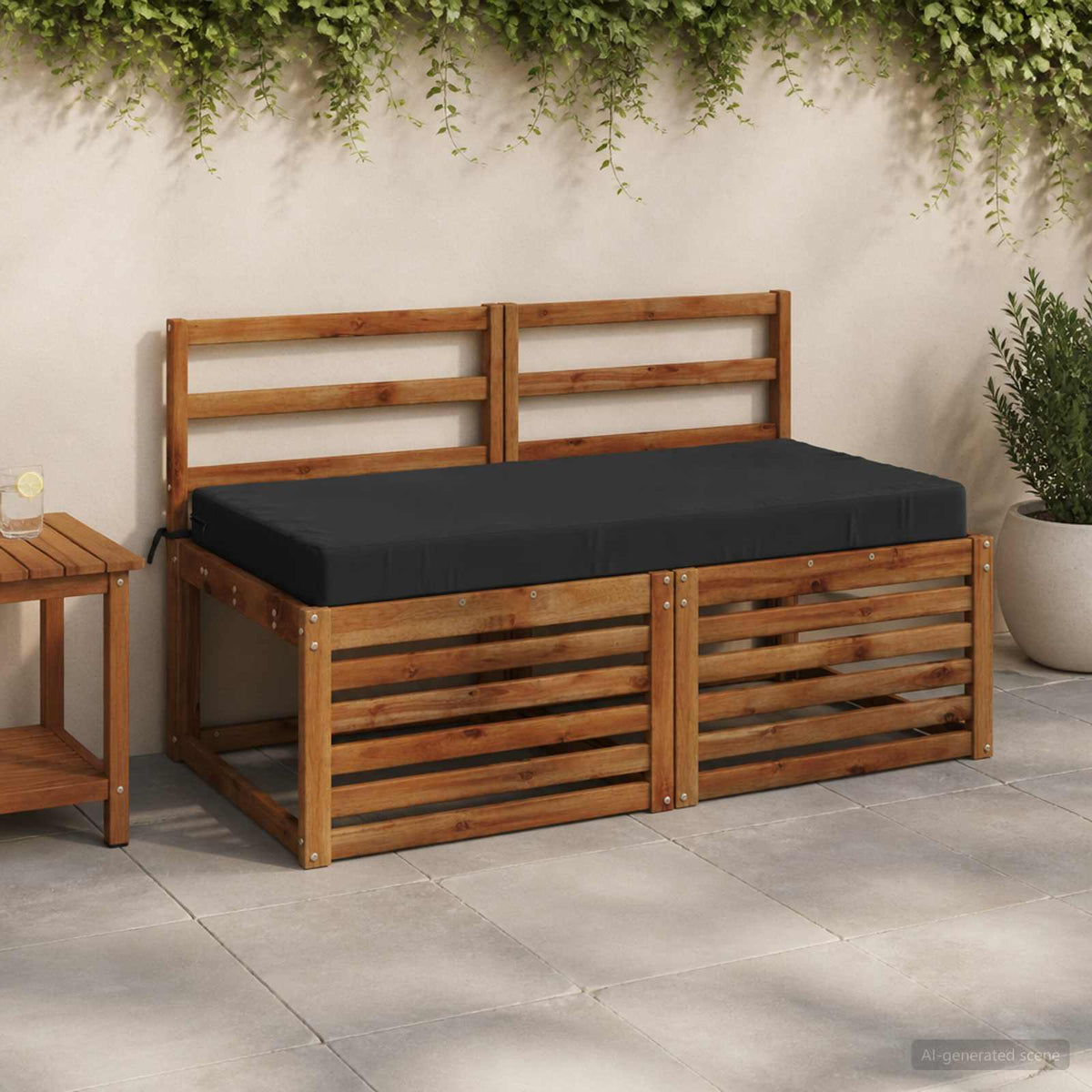 Ülőpárna SOEST 100% poliészter Antracitszürke 120 x 80 x 10 cm