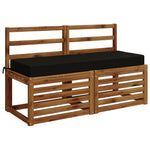 Ülőpárna SOEST 100% poliészter Fekete 120 x 40 x 10 cm 3