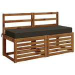 Ülőpárna SOEST 100% poliészter Antracitszürke 120 x 40 x 10 cm 3
