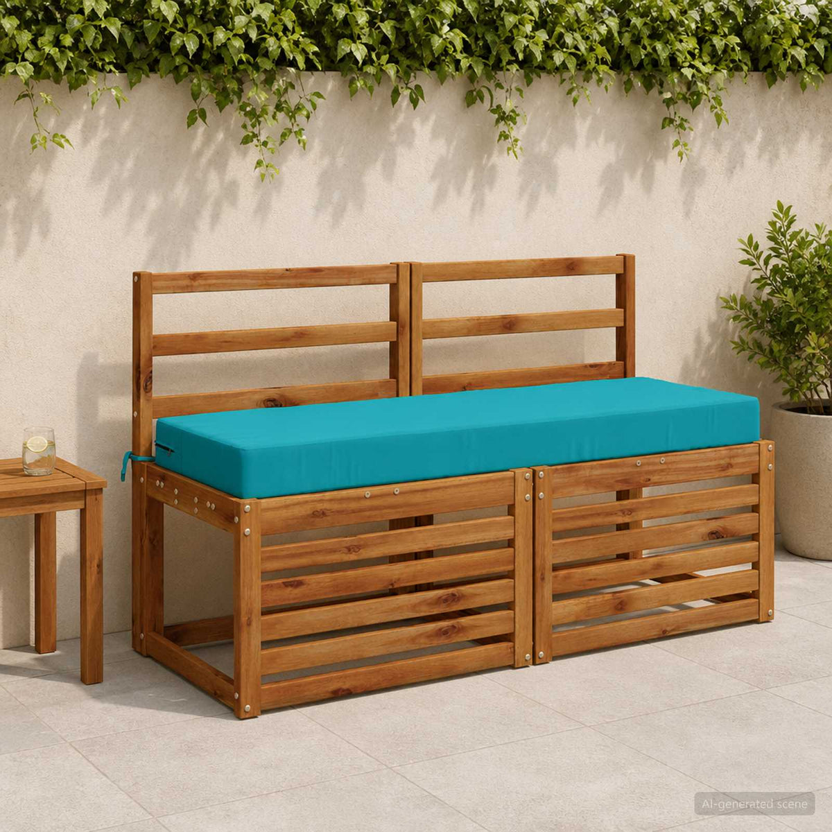 Ülőpárna SOEST 100% poliészter Türkiz 120 x 40 x 10 cm