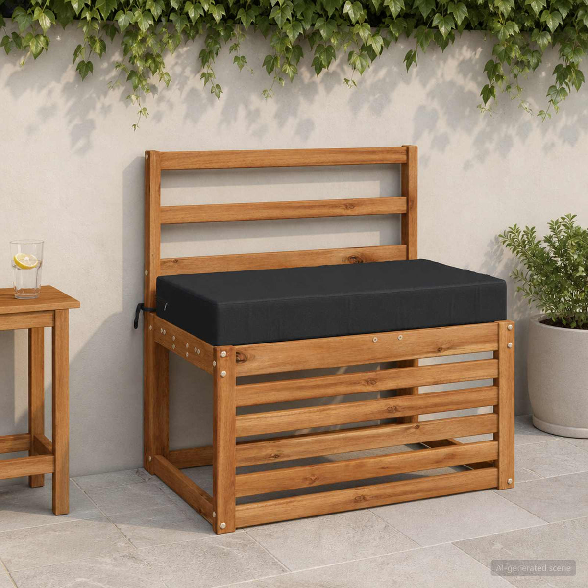 Ülőpárna SOEST 100% poliészter Sötét kék 70 x 40 x 10 cm
