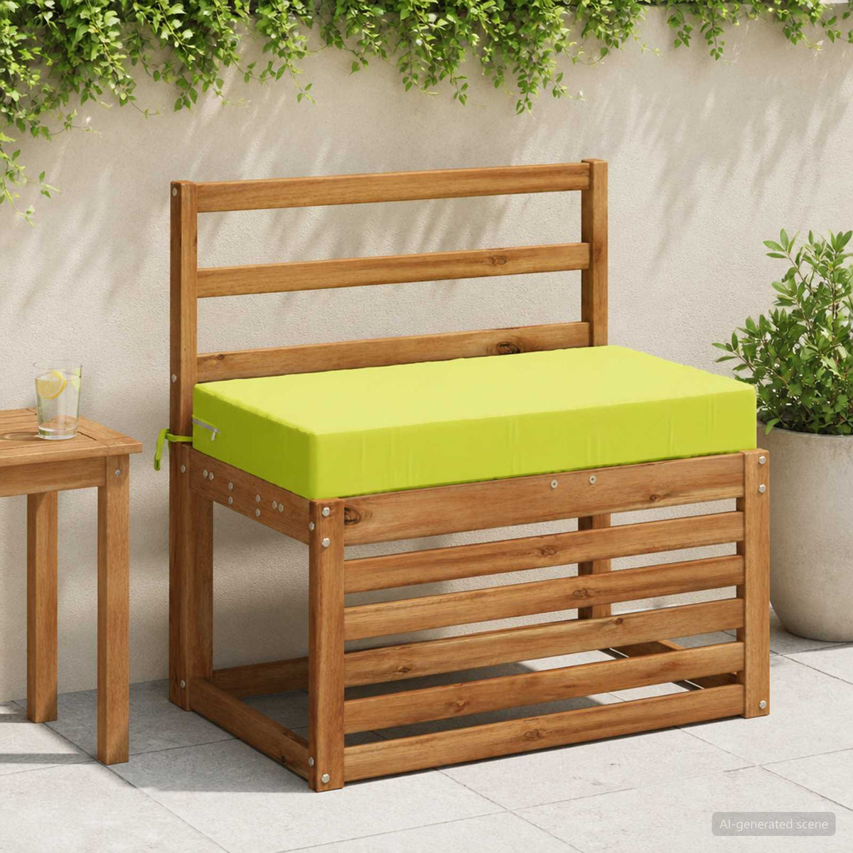 Ülőpárna SOEST 100% poliészter Fényes zöld 70 x 40 x 10 cm