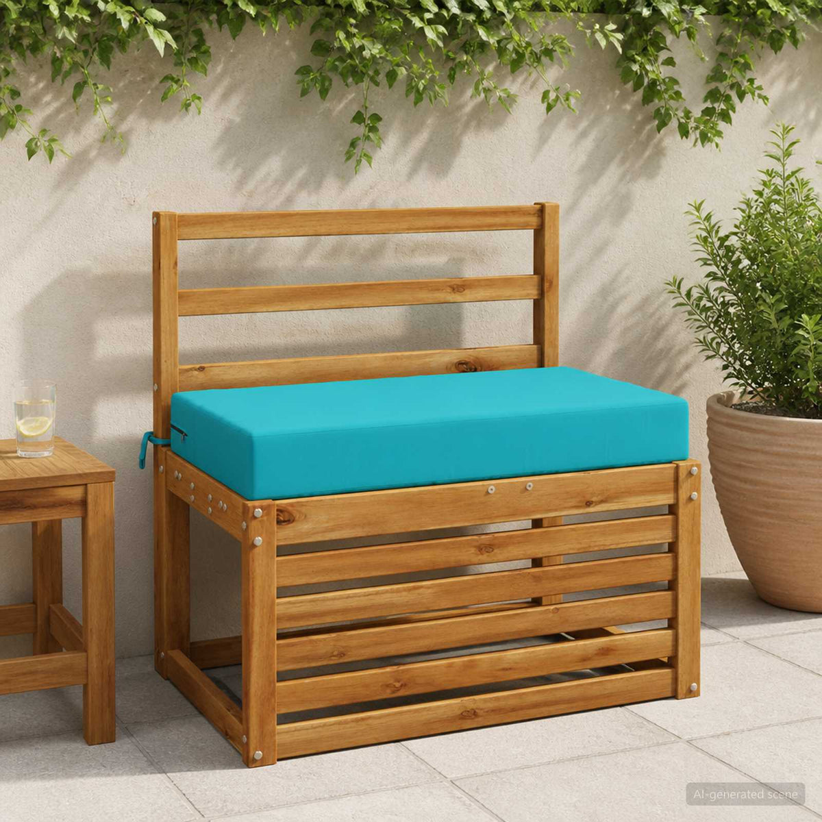 Ülőpárna SOEST 100% poliészter Türkiz 70 x 40 x 10 cm
