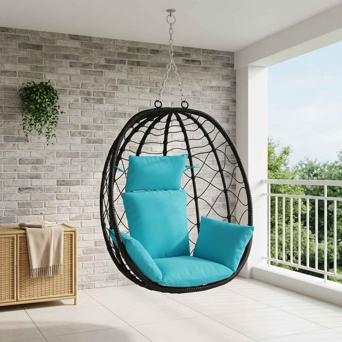 Adirondack Párna PUTTEN 100% poliészter Türkiz 60 x 145 x 10 cm