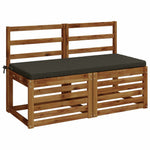 Padpárna SOEST 100% poliészter Antracitszürke 110 x 50 x 5 cm 3