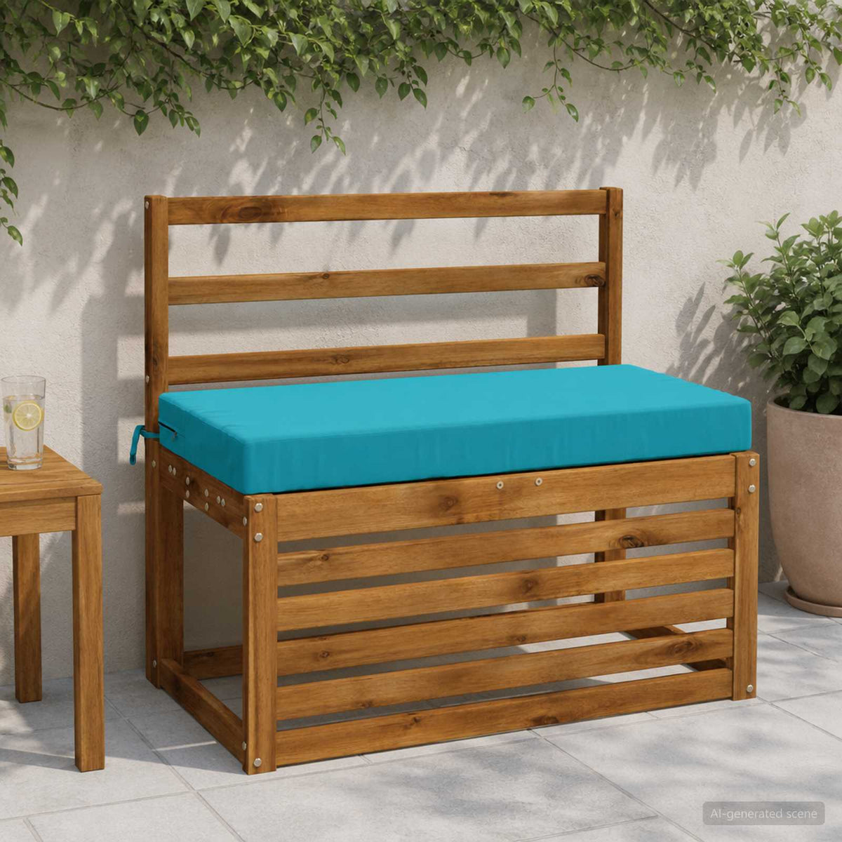 Padpárna SOEST 100% poliészter Türkiz 80 x 40 x 8 cm