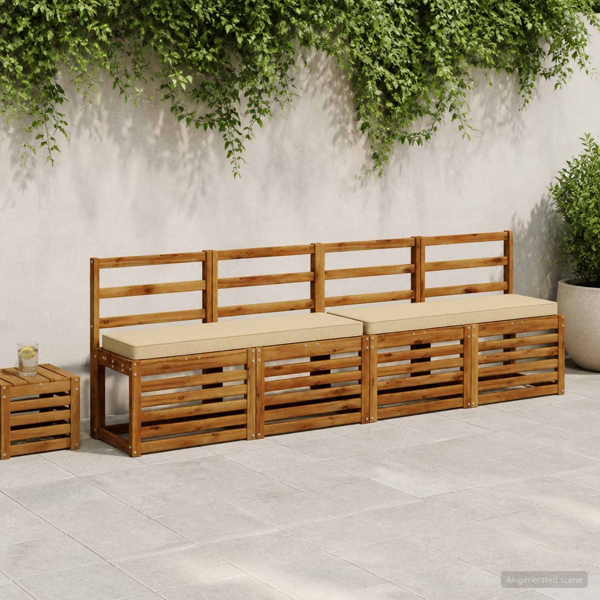 1 darabos padpárna VUGHT 100% poliészter Bézs 100 x 30 x 5 cm