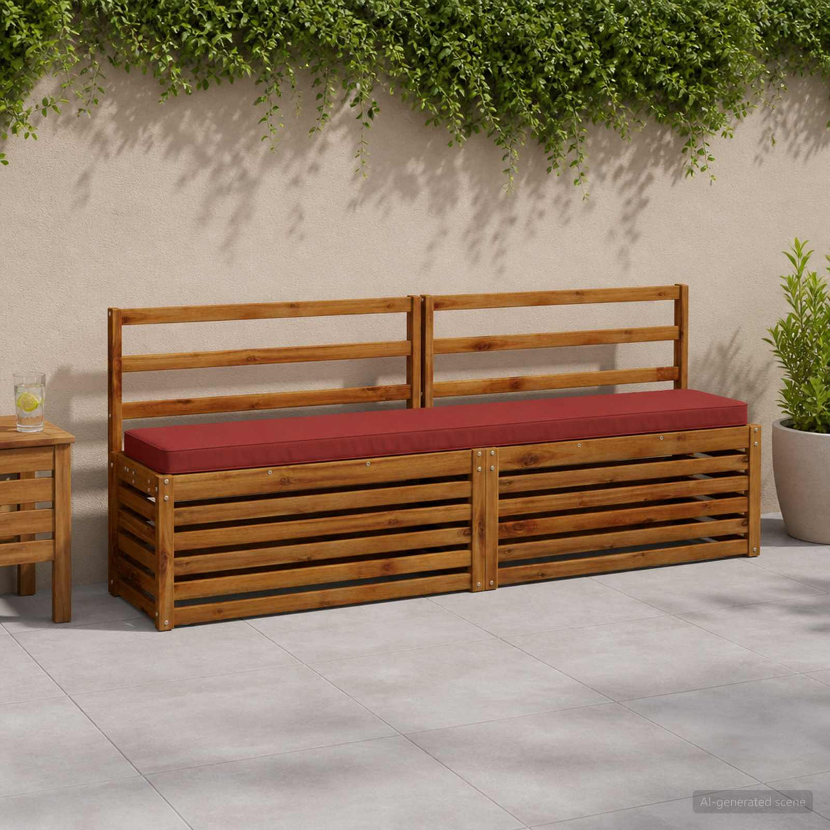 1 darabos padpárna VUGHT 100% poliészter Piros 170 x 30 x 5 cm