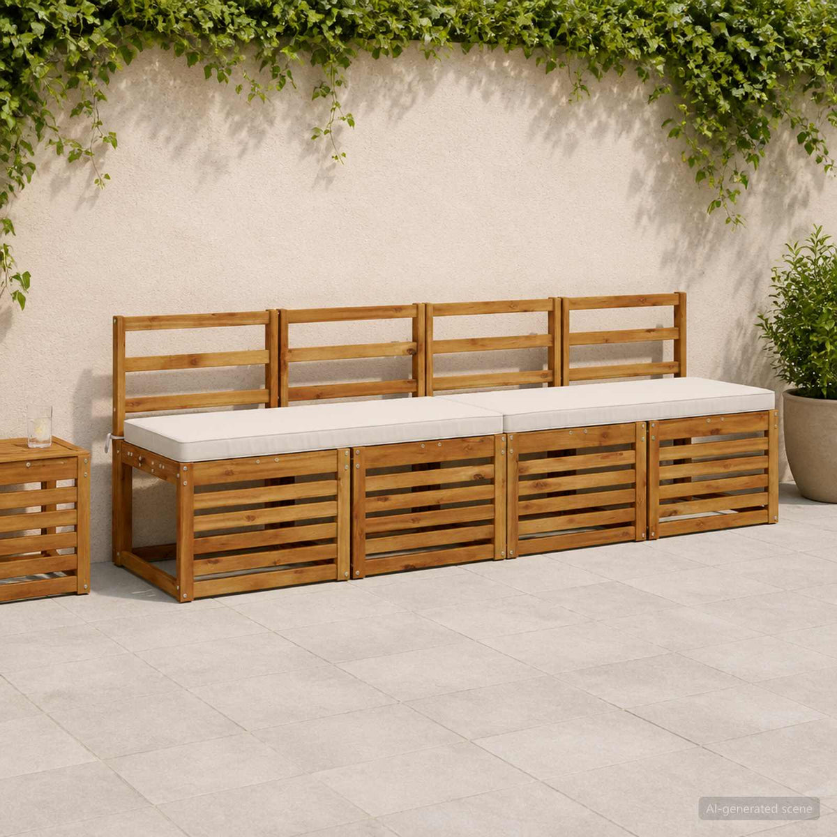 1 darabos padpárna VUGHT 100% poliészter Fehér 110 x 40 x 5 cm