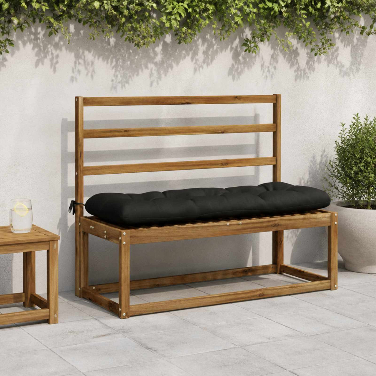 Padpárna VIANEN 100% poliészter Fekete 120 x 40 x 12 cm