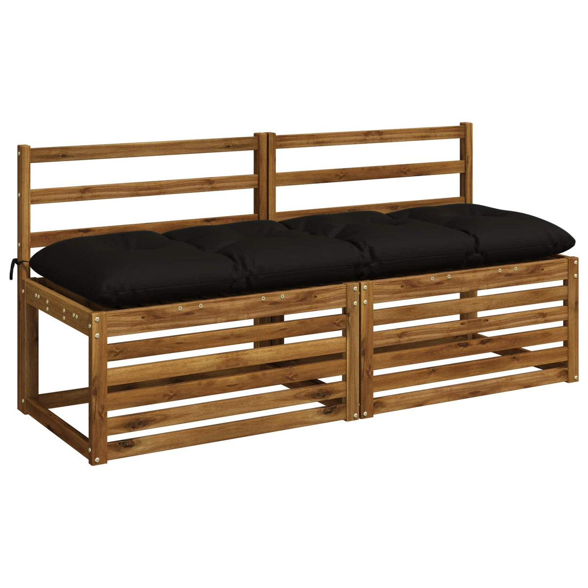 Pad párnák VIANEN 2 db 100% poliészter Fekete 140 x 50 x 12 cm 3