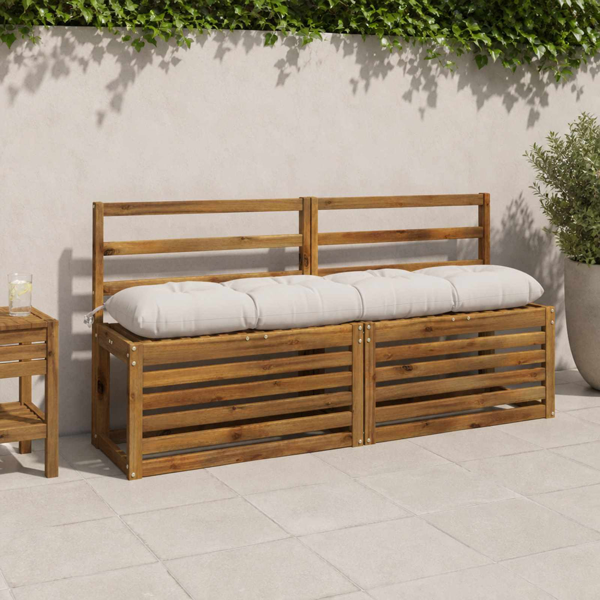 Pad párnák VIANEN 2 db 100% poliészter Fehér 140 x 30 x 12 cm