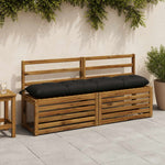 Pad párnák VIANEN 2 db 100% poliészter Fekete 150 x 30 x 12 cm