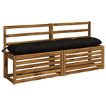 Pad párnák VIANEN 2 db 100% poliészter Fekete 150 x 30 x 12 cm 3