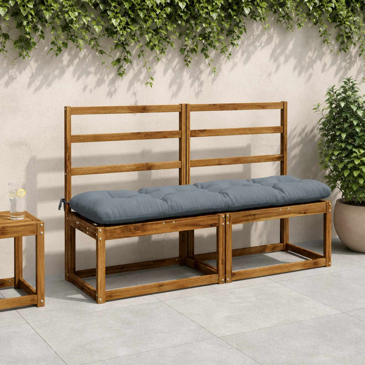 Pad párnák VIANEN 2 db 100% poliészter Kék 150 x 40 x 12 cm