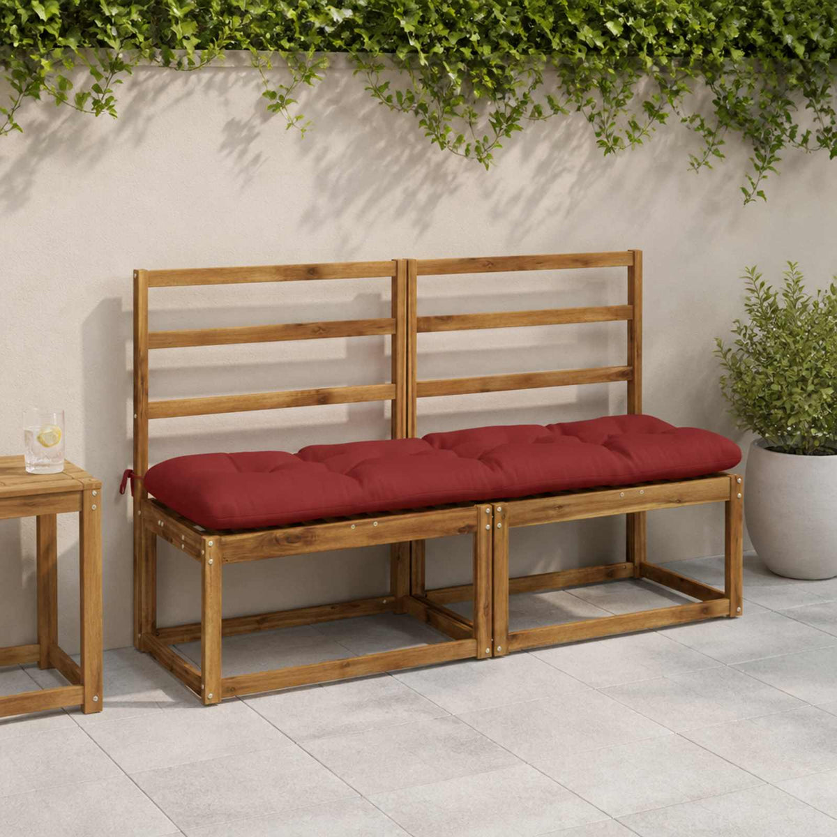 Pad párnák VIANEN 2 db 100% poliészter Piros 150 x 40 x 12 cm