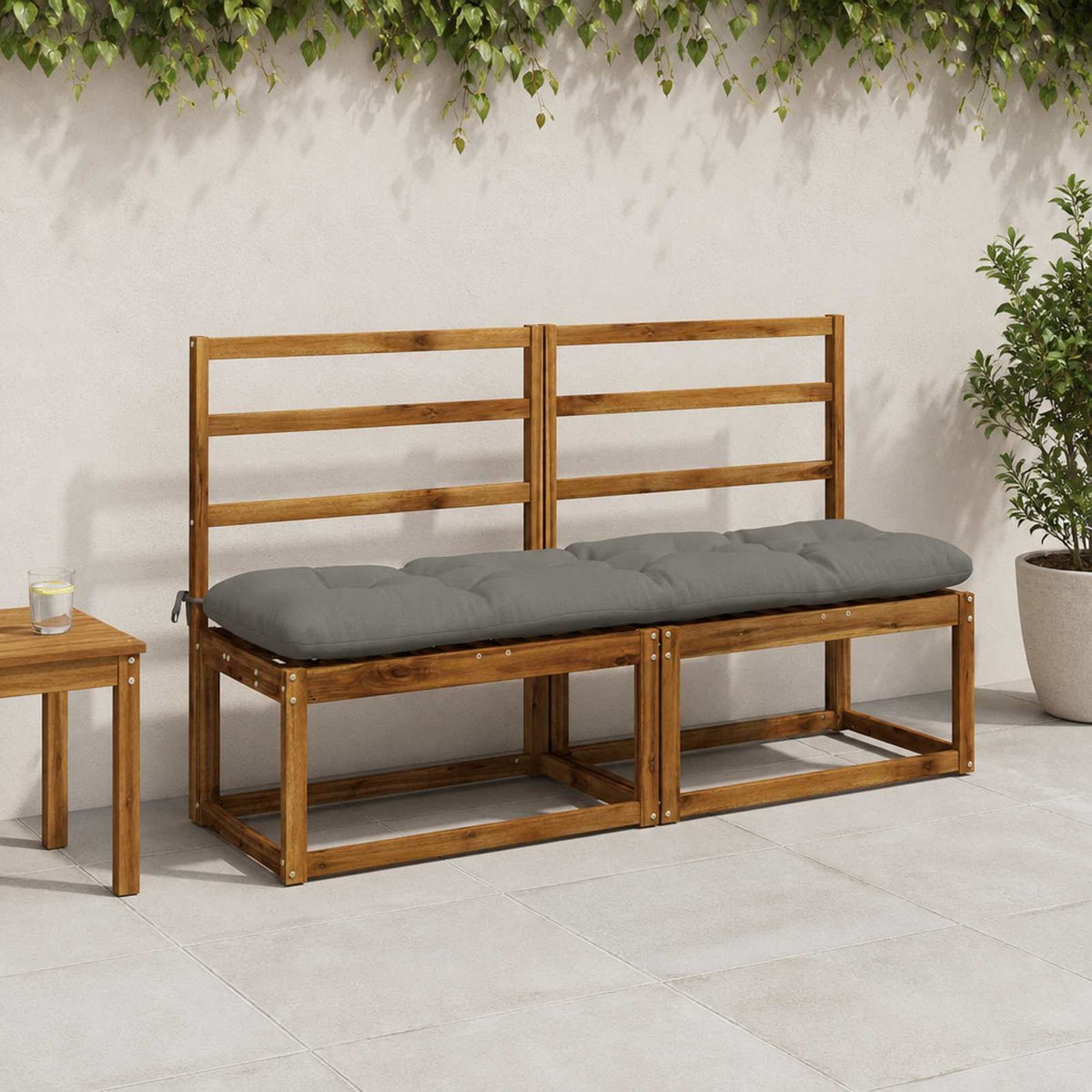 Pad párnák VIANEN 2 db 100% poliészter Szürke 140 x 40 x 12 cm