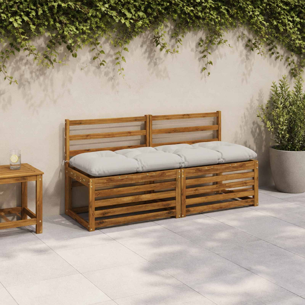 Pad párnák VIANEN 2 db 100% poliészter Fehér 140 x 50 x 12 cm
