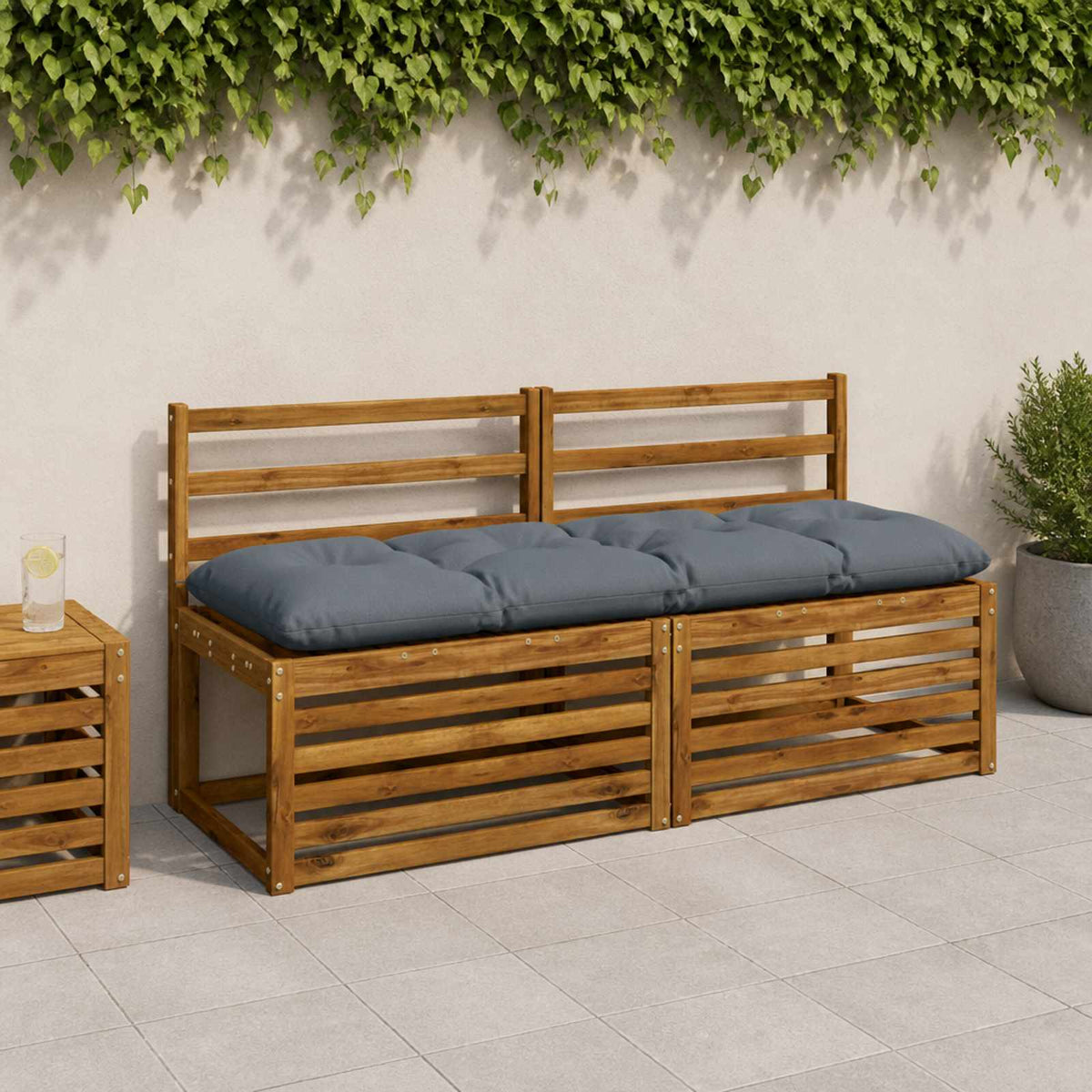 Pad párnák VIANEN 2 db 100% poliészter Kék 150 x 50 x 12 cm