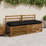 Pad párnák VIANEN 2 db 100% poliészter Fekete 140 x 50 x 12 cm