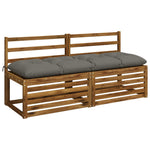 Pad párnák VIANEN 2 db 100% poliészter Szürke 150 x 50 x 12 cm 2