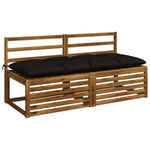 Pad párnák VIANEN 2 db 100% poliészter Fekete 150 x 60 x 12 cm 3