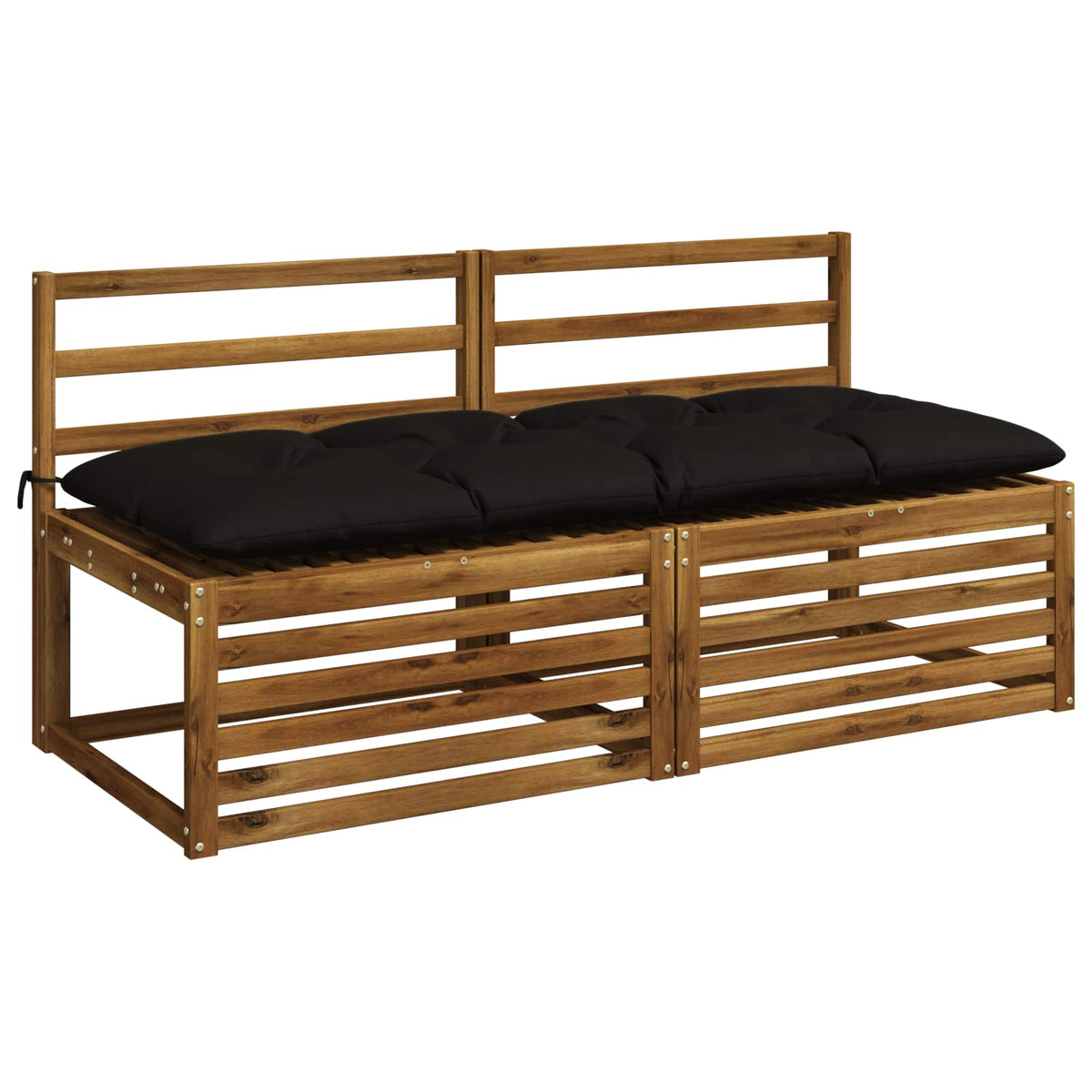Pad párnák VIANEN 2 db 100% poliészter Fekete 150 x 60 x 12 cm 3