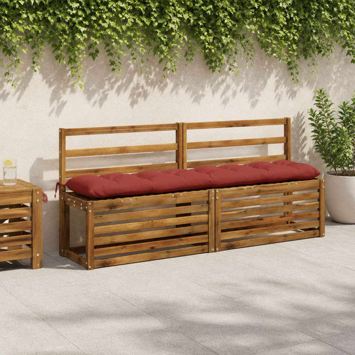 Padpárna VIANEN 100% poliészter Piros 170 x 30 x 12 cm