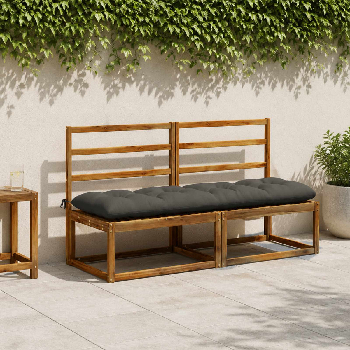 Padpárna VIANEN 100% poliészter Antracitszürke 180 x 50 x 12 cm