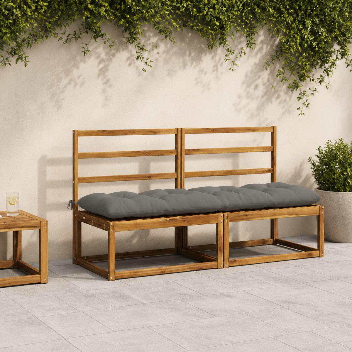 Padpárna VIANEN 100% poliészter Szürke 180 x 50 x 12 cm