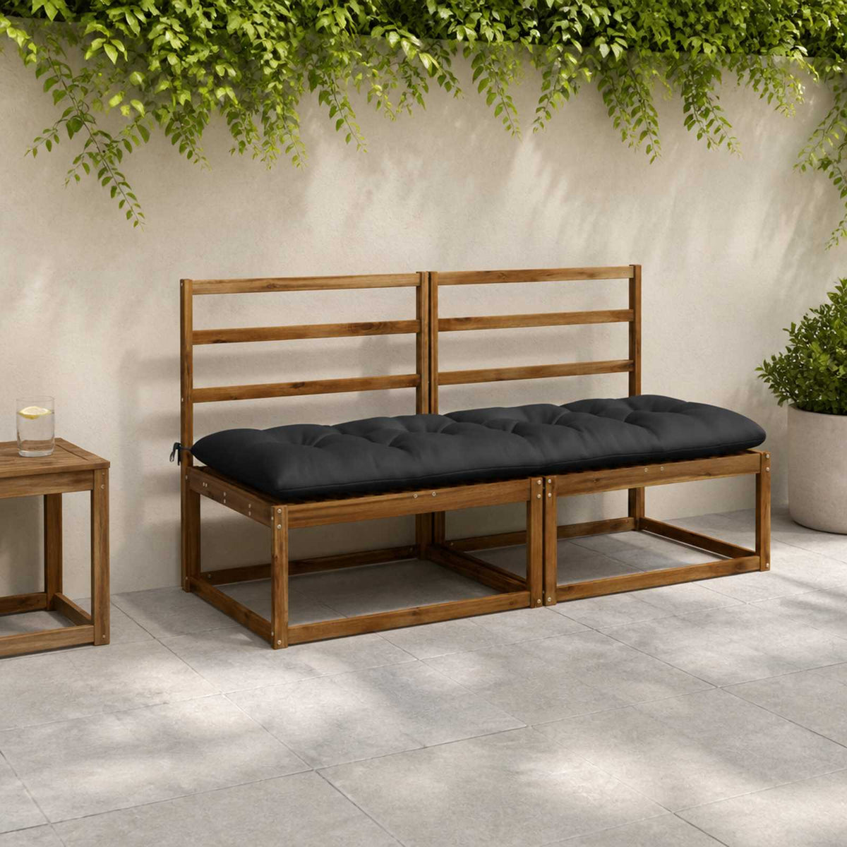 Padpárna VIANEN 100% poliészter Sötét kék 180 x 60 x 12 cm
