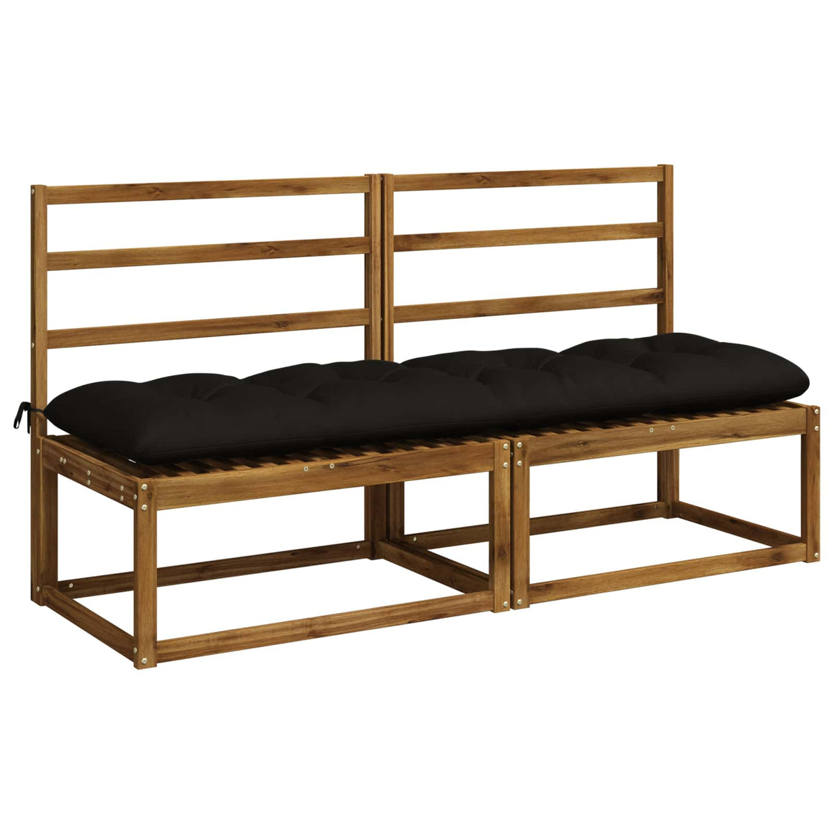 Pad párnák VIANEN 2 db 100% poliészter Fekete 180 x 50 x 12 cm 3