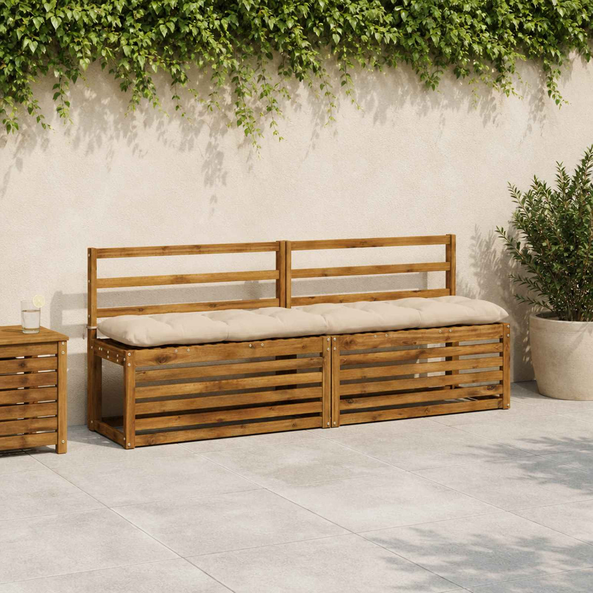 Padpárna VIANEN 100% poliészter Krémszínű 200 x 30 x 12 cm