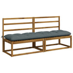 Pad párnák VIANEN 2 db 100% poliészter Kék 190 x 50 x 12 cm 3