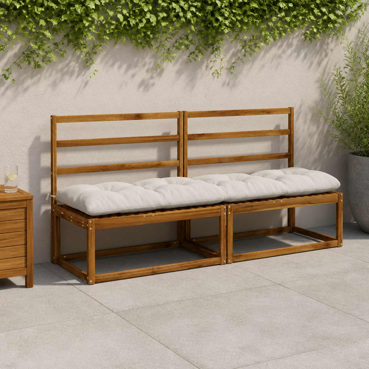 Pad párnák VIANEN 2 db 100% poliészter Fehér 190 x 60 x 12 cm