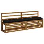 Pad párnák VIANEN 2 db 100% poliészter Fekete 200 x 30 x 12 cm 3