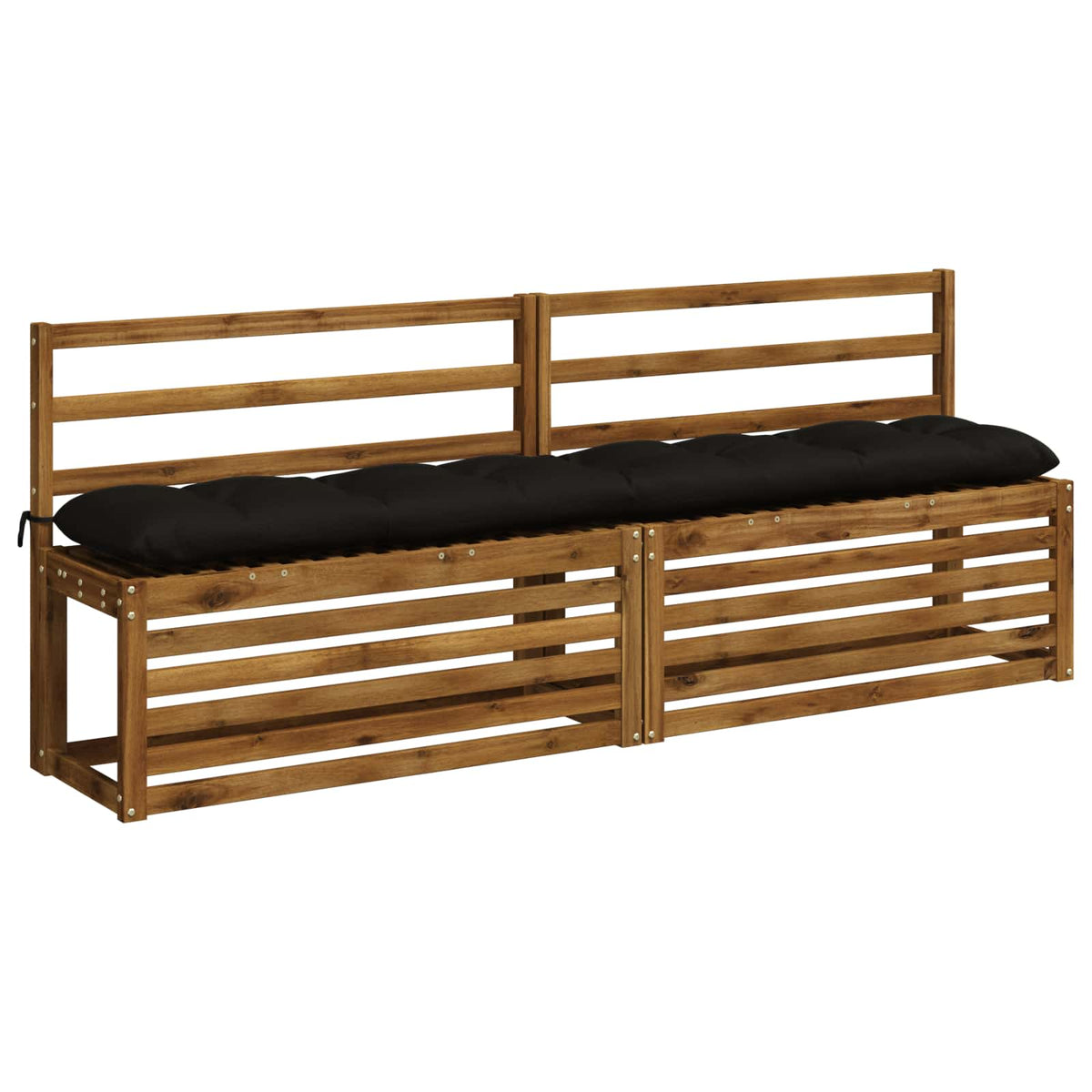 Pad párnák VIANEN 2 db 100% poliészter Fekete 200 x 30 x 12 cm 3