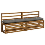Pad párnák VIANEN 2 db 100% poliészter Szürke 200 x 30 x 12 cm 2