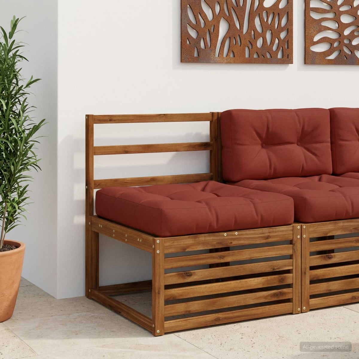 1 darabos ülőpárna VIANEN 100% poliészter Piros 70 x 70 x 12 cm