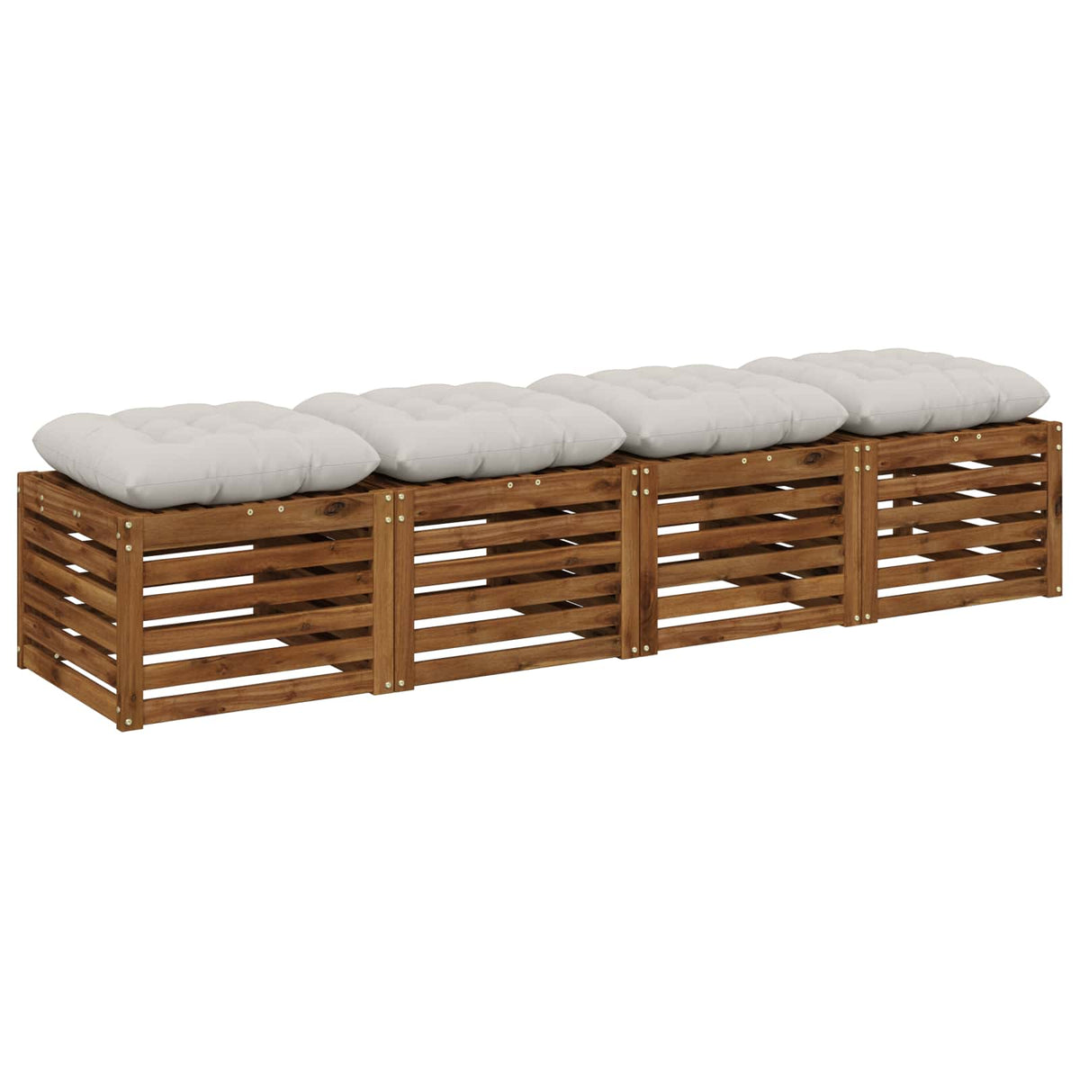 Ülőpárnák VIANEN 4 db 100% poliészter Fehér 40 x 40 x 12 cm 3