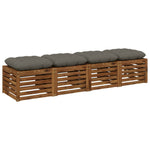 Ülőpárnák VIANEN 4 db 100% poliészter Szürke 60 x 60 x 12 cm 3