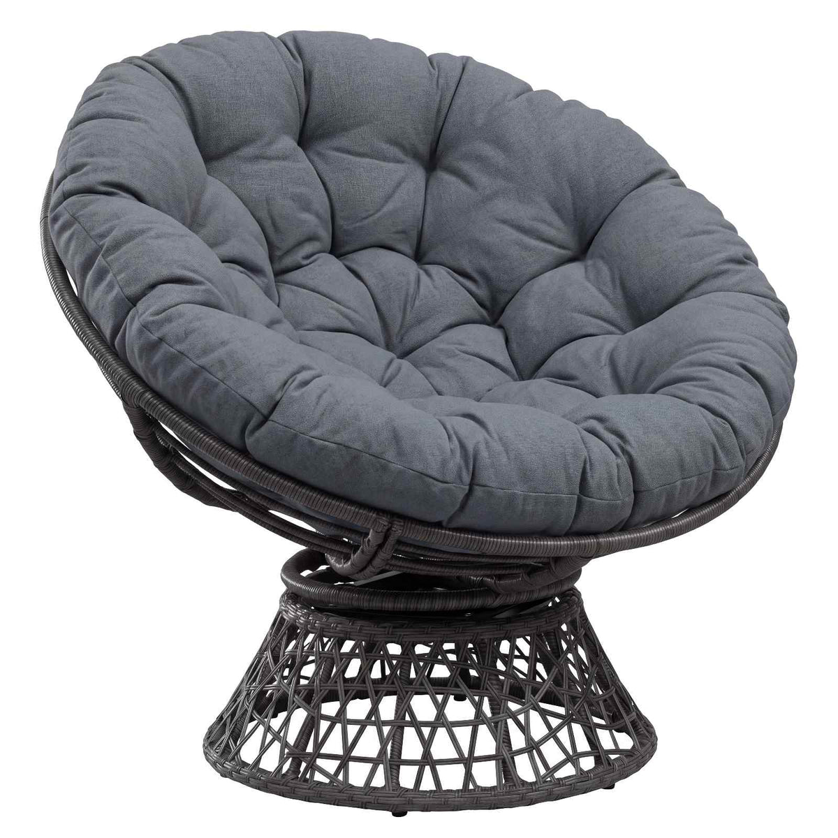 Papasan szék párna VIANEN 100% poliészter Kék Ø 130 x 12 cm 3