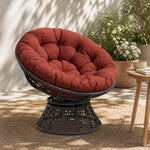 Papasan szék párna VIANEN 100% poliészter Piros Ø 120 x 12 cm