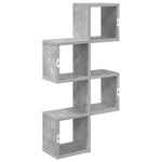 Falpolc Falra szerelhető Betonszürke 39 x 15 x 76 cm Szerelt Fa 6