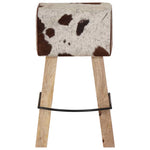 Bárszék 2 db Barna és fehér 44 x 33 x 74 cm Valódi Bőr 6