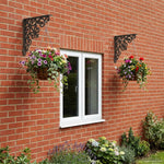 Fal polc tartók 2 db Antik Barna 14 x 14 x 3,5 cm Acél
