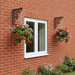 Fal polc tartók 12 db Antik Barna 24 x 24 x 3,5 cm Acél 5