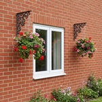 Fal polc tartók 12 db Fekete 24 x 24 x 3,5 cm Acél 5