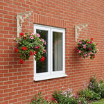 Fali polctartók 12 db Antik fehér 10 x 10 x 2,8 cm Acél
